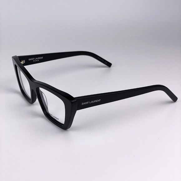 Saint Laurent SL291 001 Eyeglasses Black Blue Block Cat Eye Women